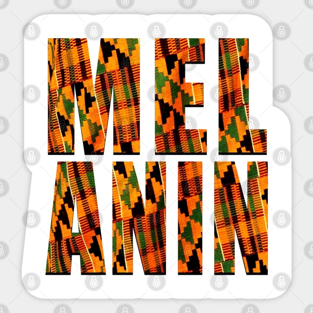 Melanin Kente Pattern Black Pride Gift Sticker by Merchweaver